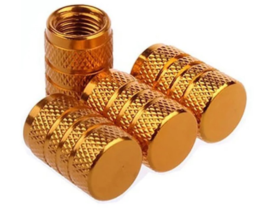 Set de 4 x Capuchons dorés Aluminium
