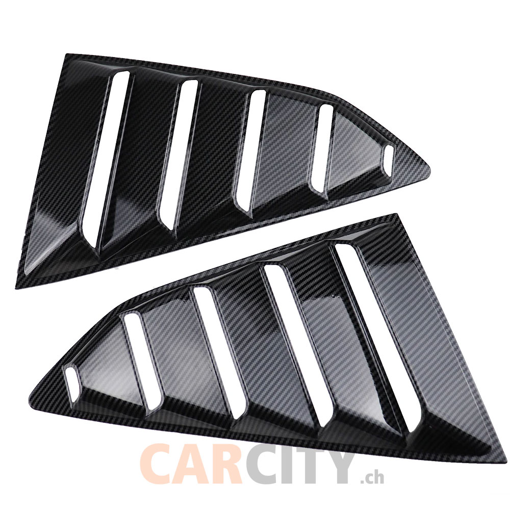 Rear Quarter Window Louvers Carbon Camaro 2016-
