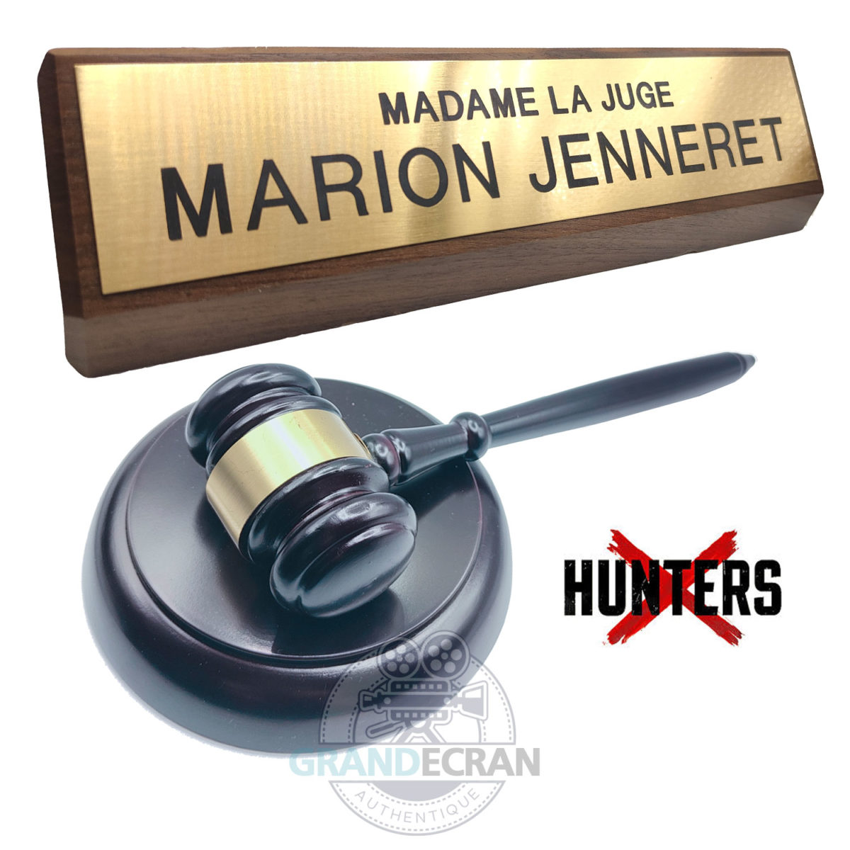HUNTERS Trial Judge Marion Jenneret and Name Plate S02E08 Original Prop