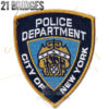 21 BRIDGES Chadwick Boseman NYPD patch accessoire de film original