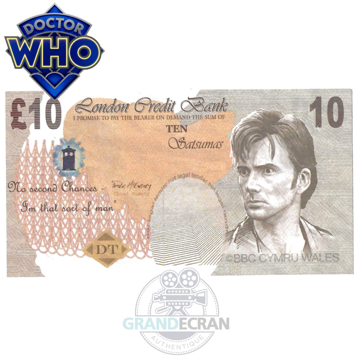DOCTOR WHO Ten Satsumas Note Original TV Prop