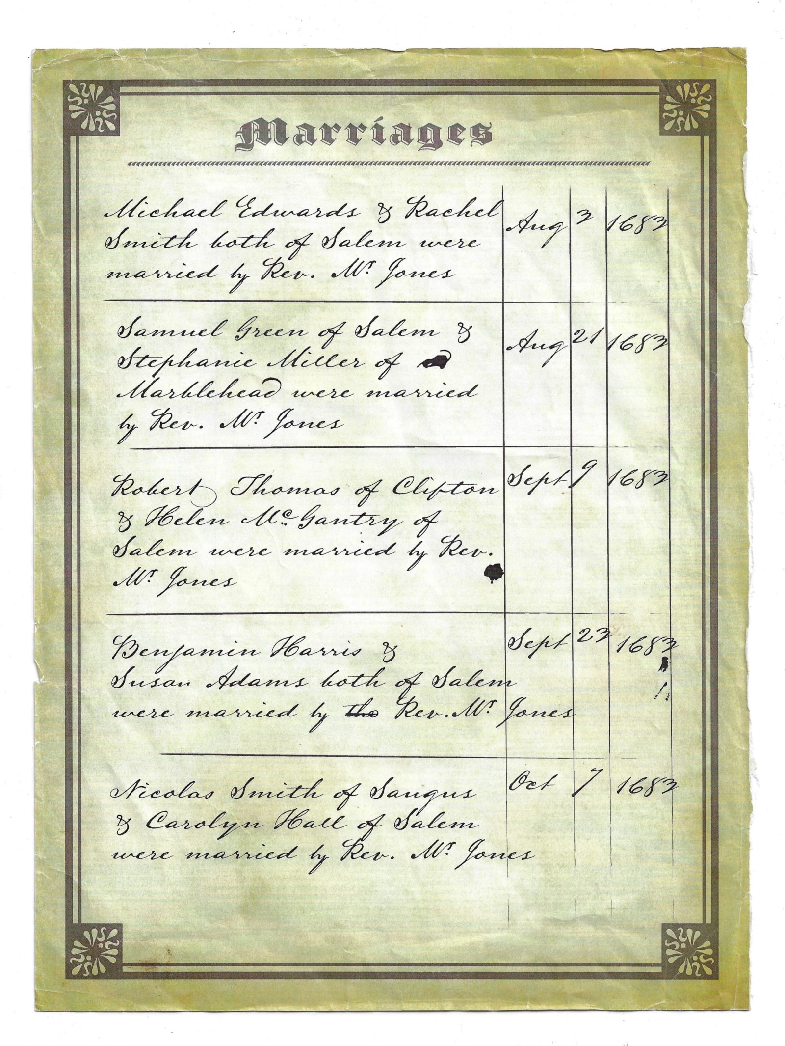 CHARMED Marriage Certificate Original Prop – Image 3