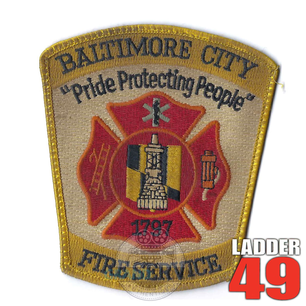 LADDER 49 Baltimore City Fire Service Patch Original Movie Prop