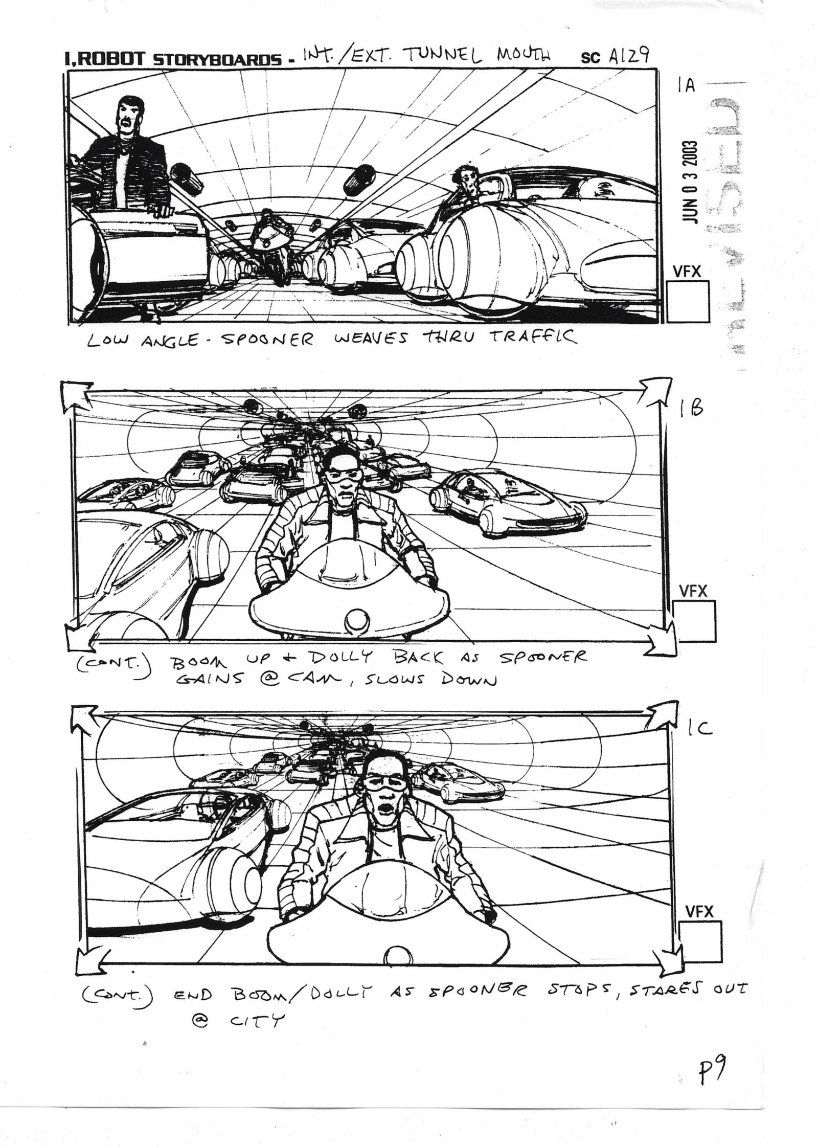 I ROBOT Will Smith Storyboard Scene A129 Original Movie Prop – Image 3
