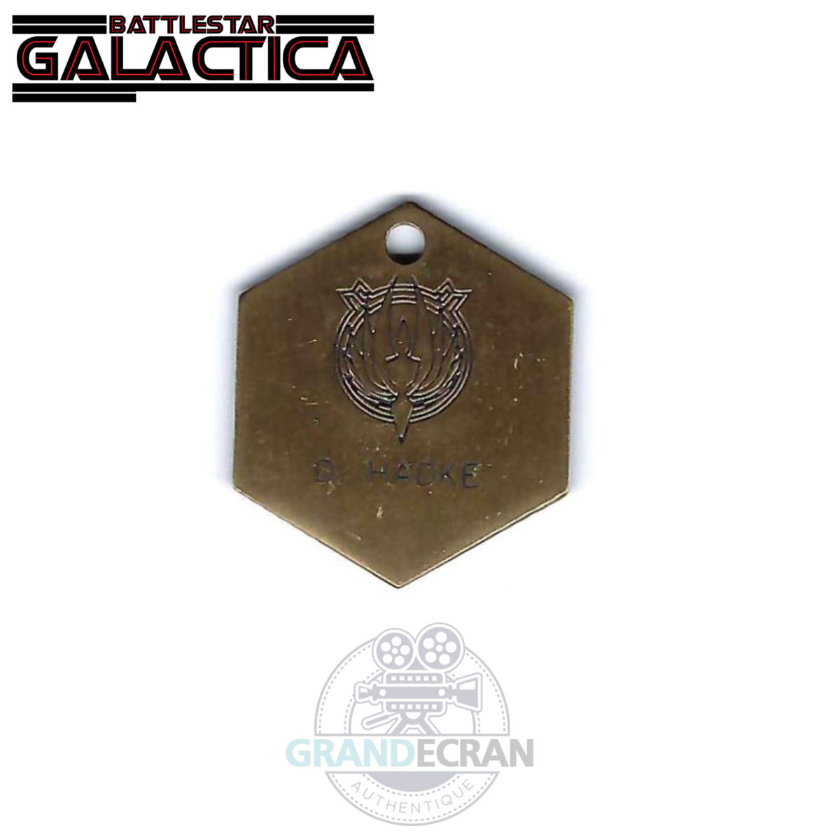 BATTLESTAR GALACTICA Hadke Dog Tag Screen Used Original TV Prop