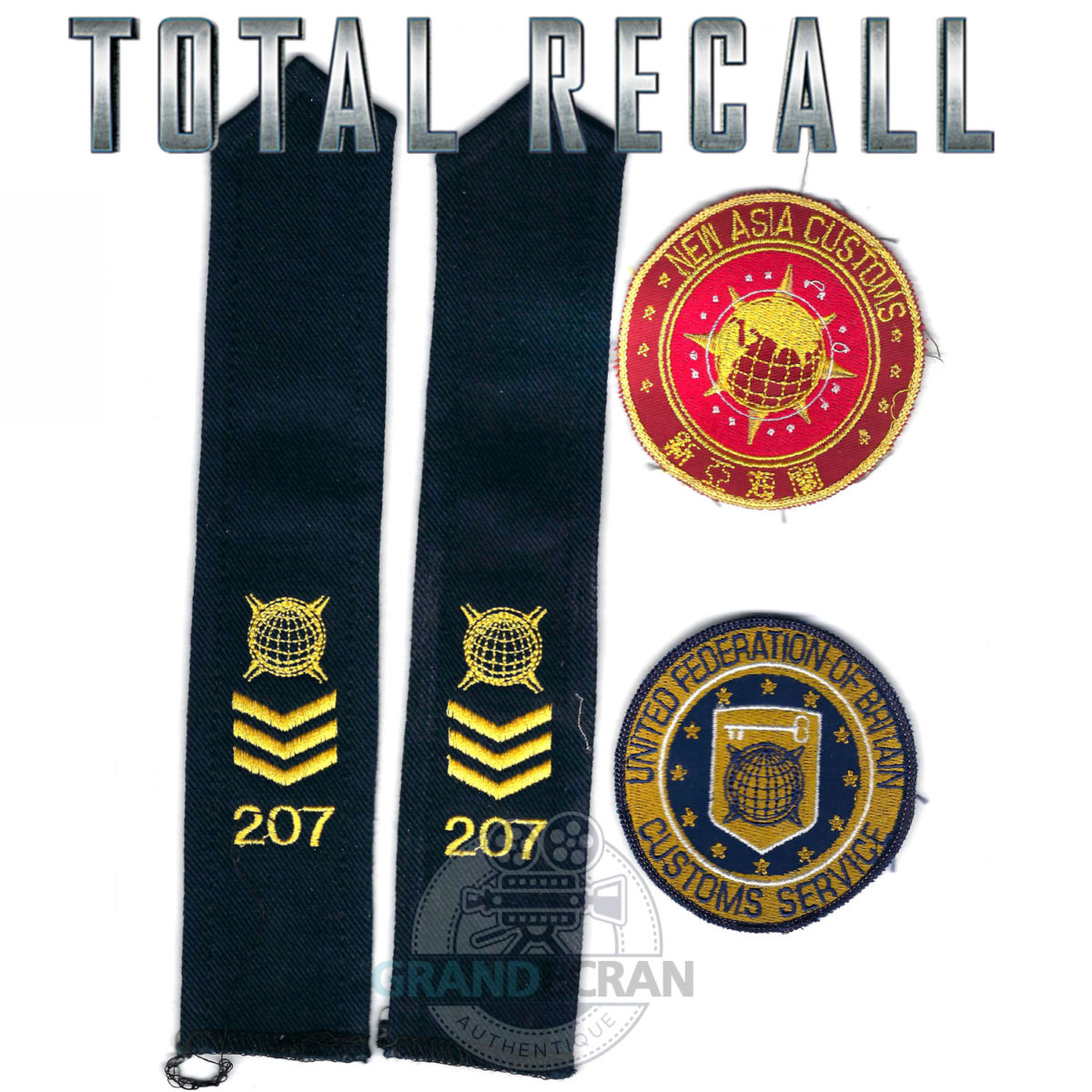 TOTAL RECALL 207 Patch Set Original Movie Props