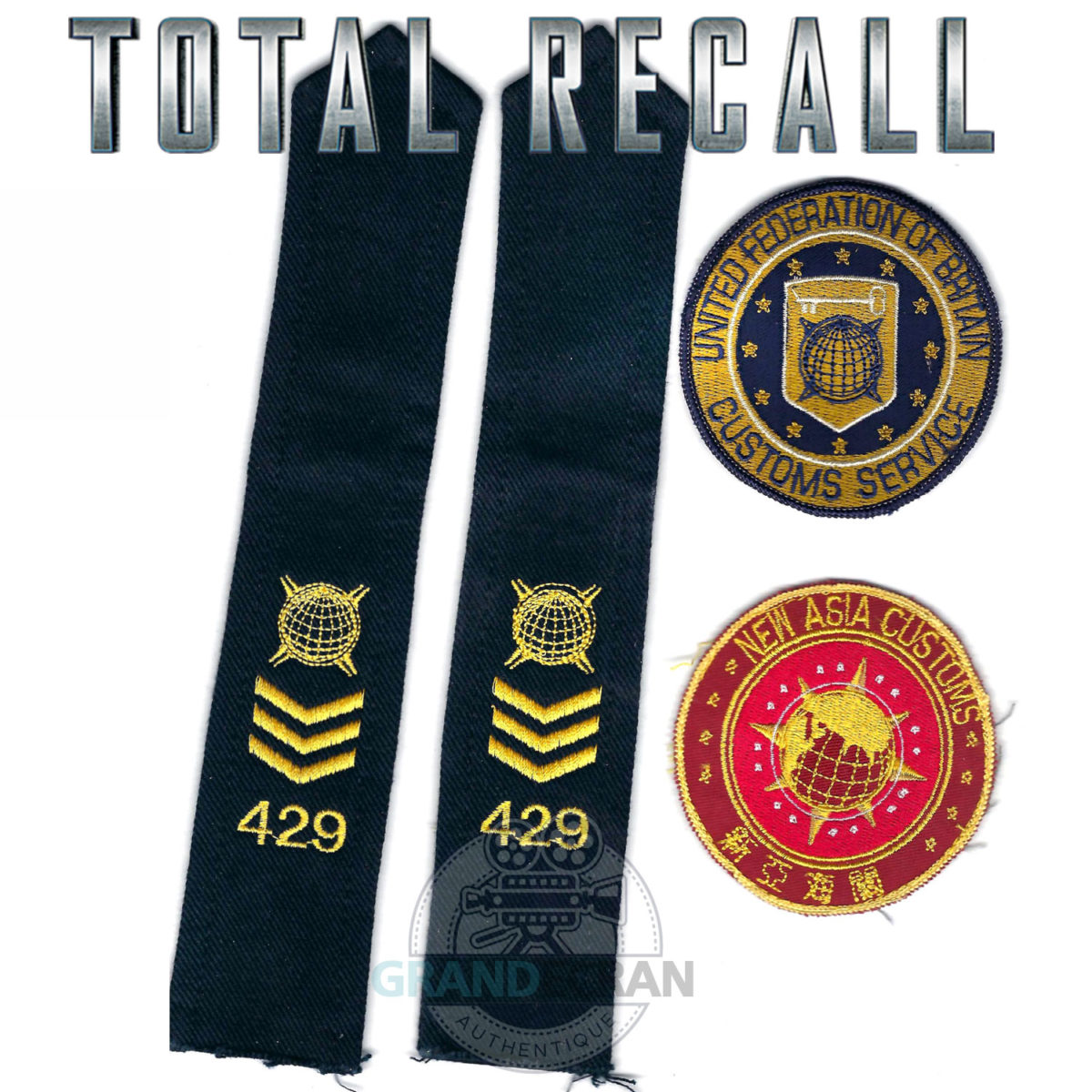 TOTAL RECALL 429 Patch Set Original Movie Props
