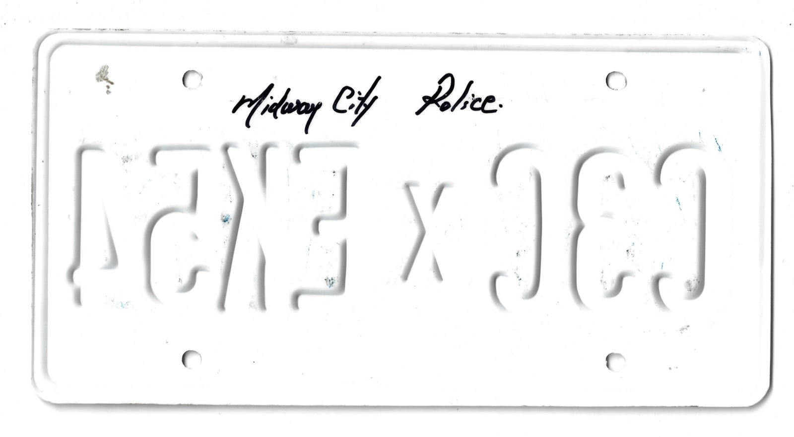 SUICIDE SQUAD Midway City Police Plate Dodge Charger Original Movie Prop – Image 3