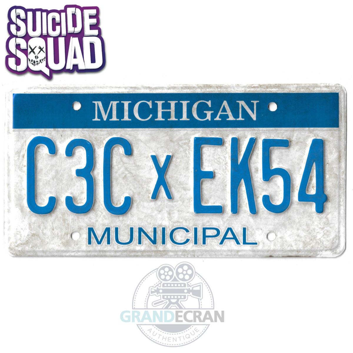 SUICIDE SQUAD Midway City Police Plate Dodge Charger Original Movie Prop