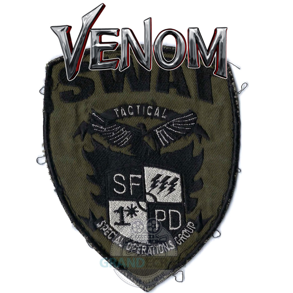VENOM Swat Tactcial Patch Screen Used Original Movie Prop
