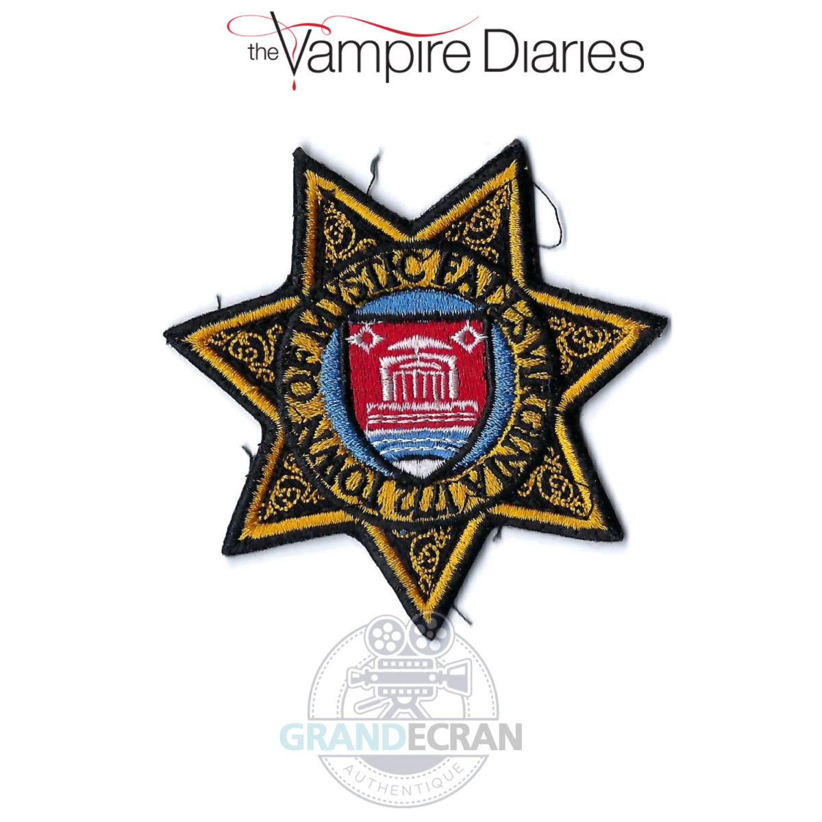 THE VAMPIRE DIARIES Screen Used Mystic Falls Police Patch TV Series