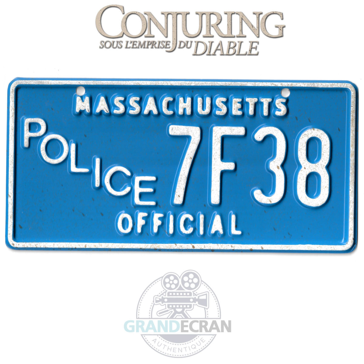 THE CONJURING PT 3 Police MA License Plate Original Movie Prop