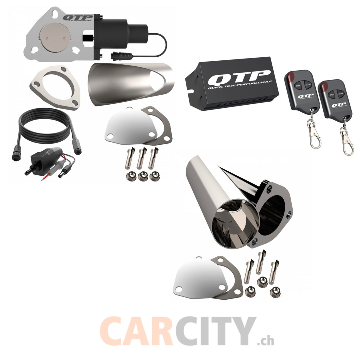 Quick Time Performance Electric Exhaust Cutouts KIT 3.5" Premium