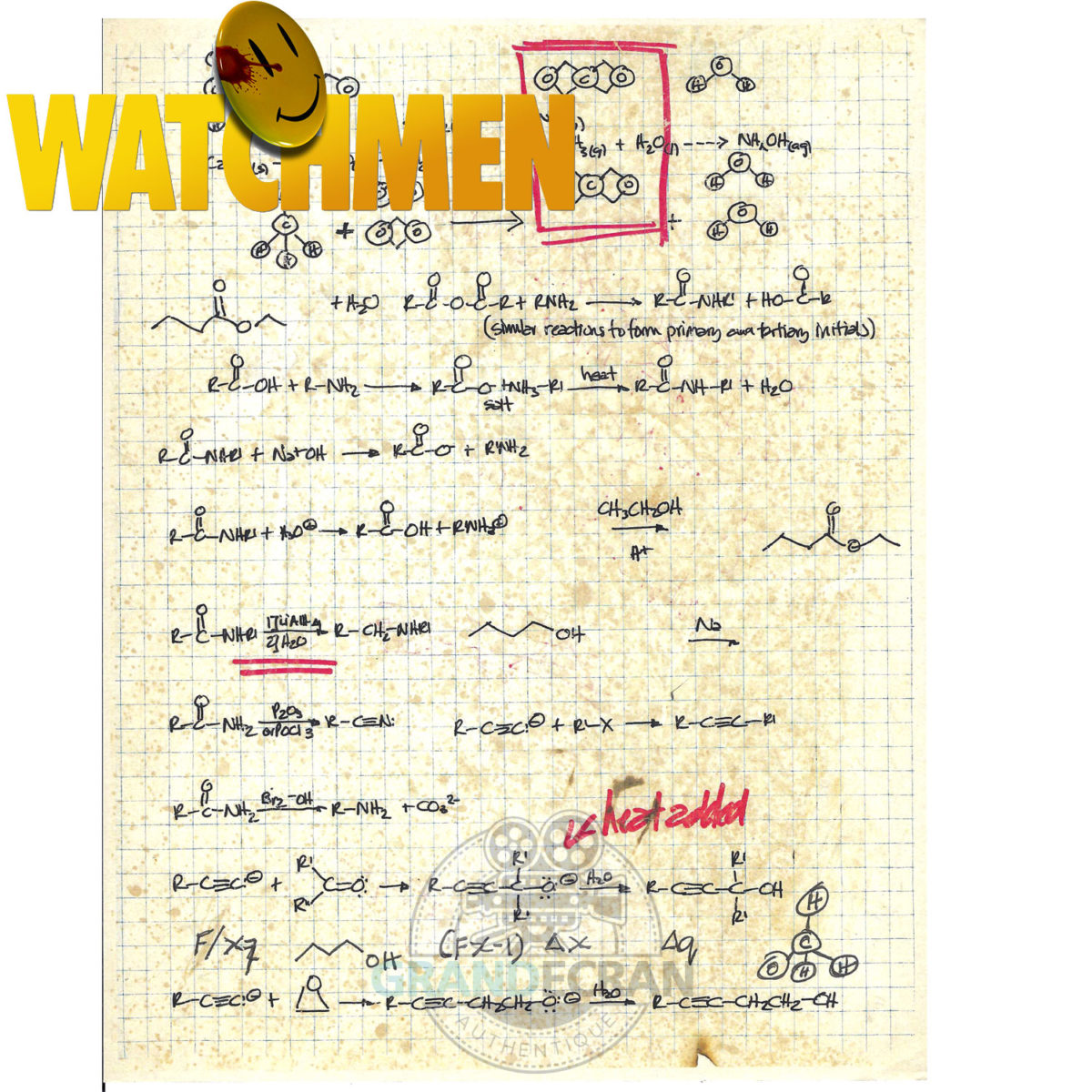WATCHMEN Dr Manhattan Science Writings Page Original Movie Prop