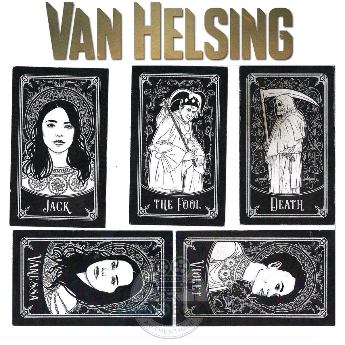 VAN HELSING Tarot Cards Set of 5 TV Series Original Prop