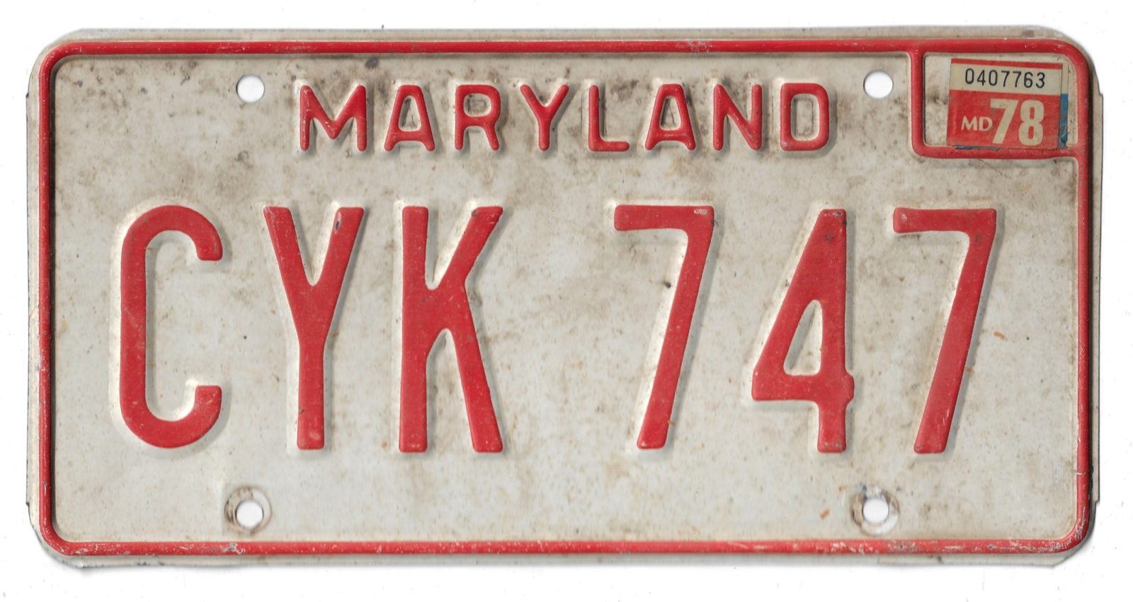 1978 MARYLAND CYK 747