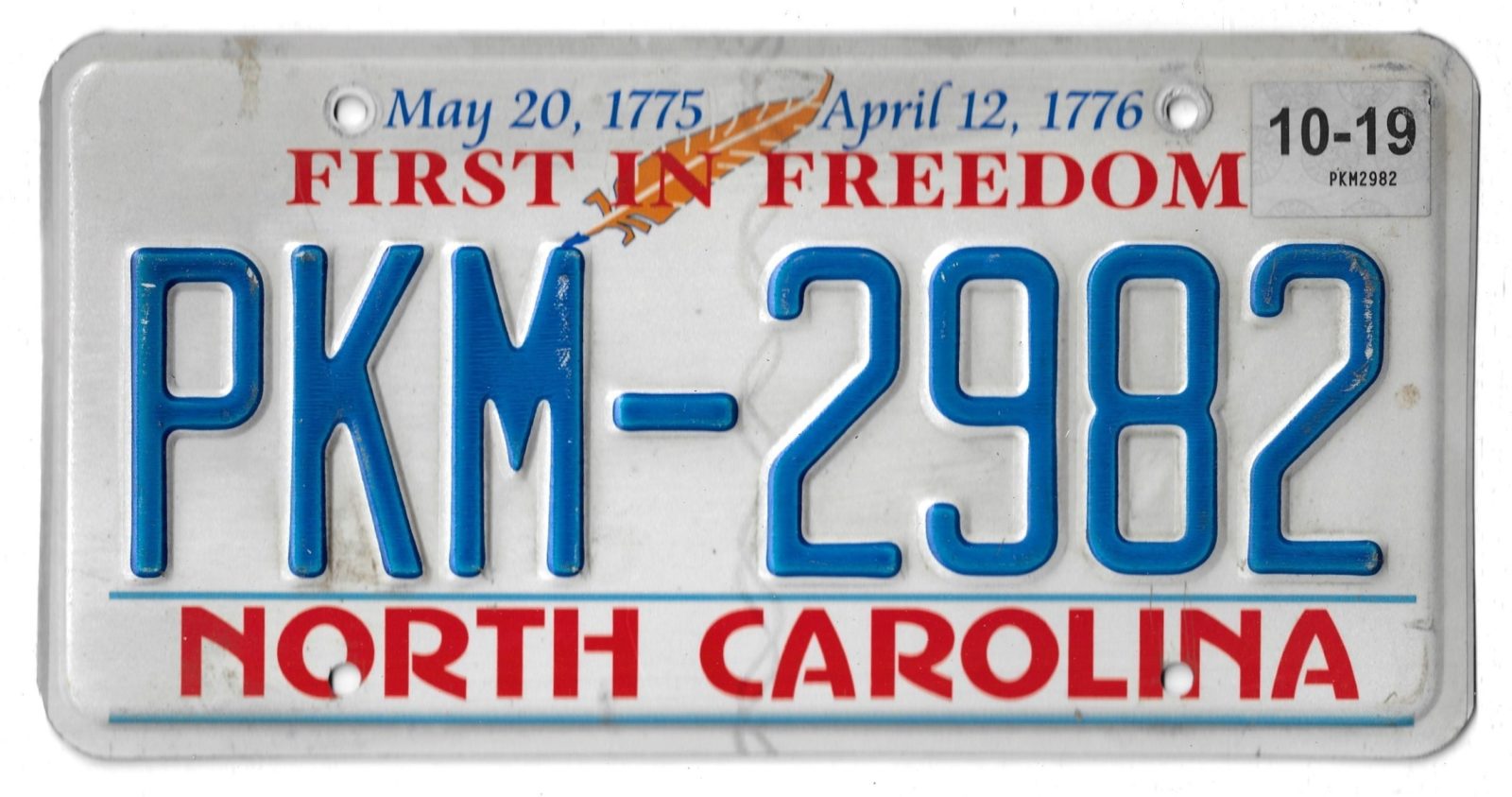 NORTH CAROLINA PKM 2982