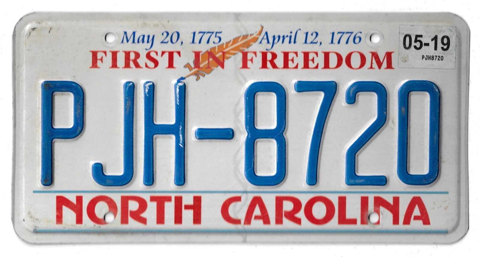 NORTH CAROLINA PJH 8720