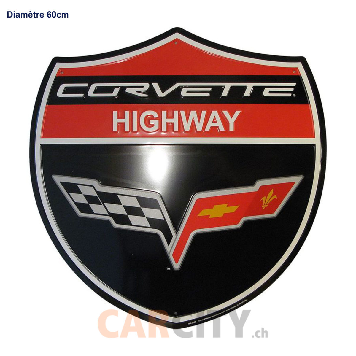 Enseigne Corvette Highway 60cm