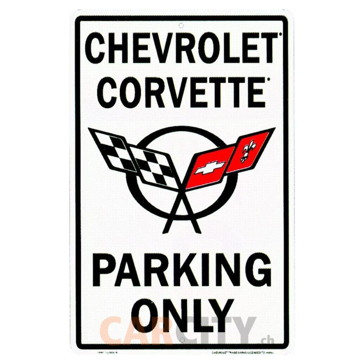 Enseigne Chevrolet Corvette Only 41x32cm