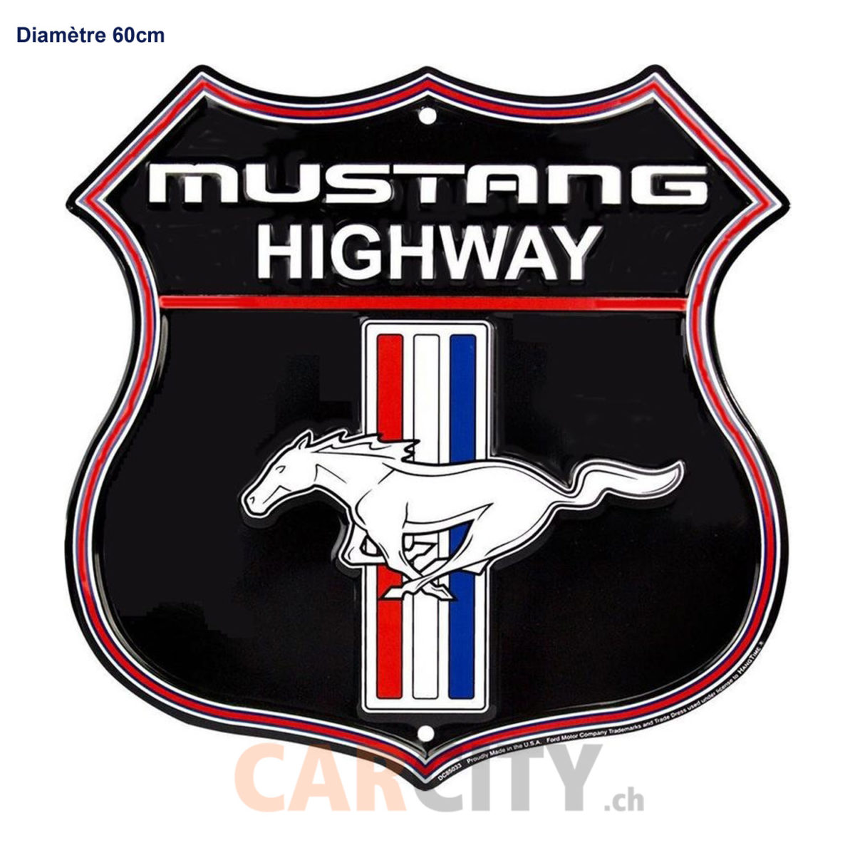 Enseigne Ford Mustang Highway 60cm