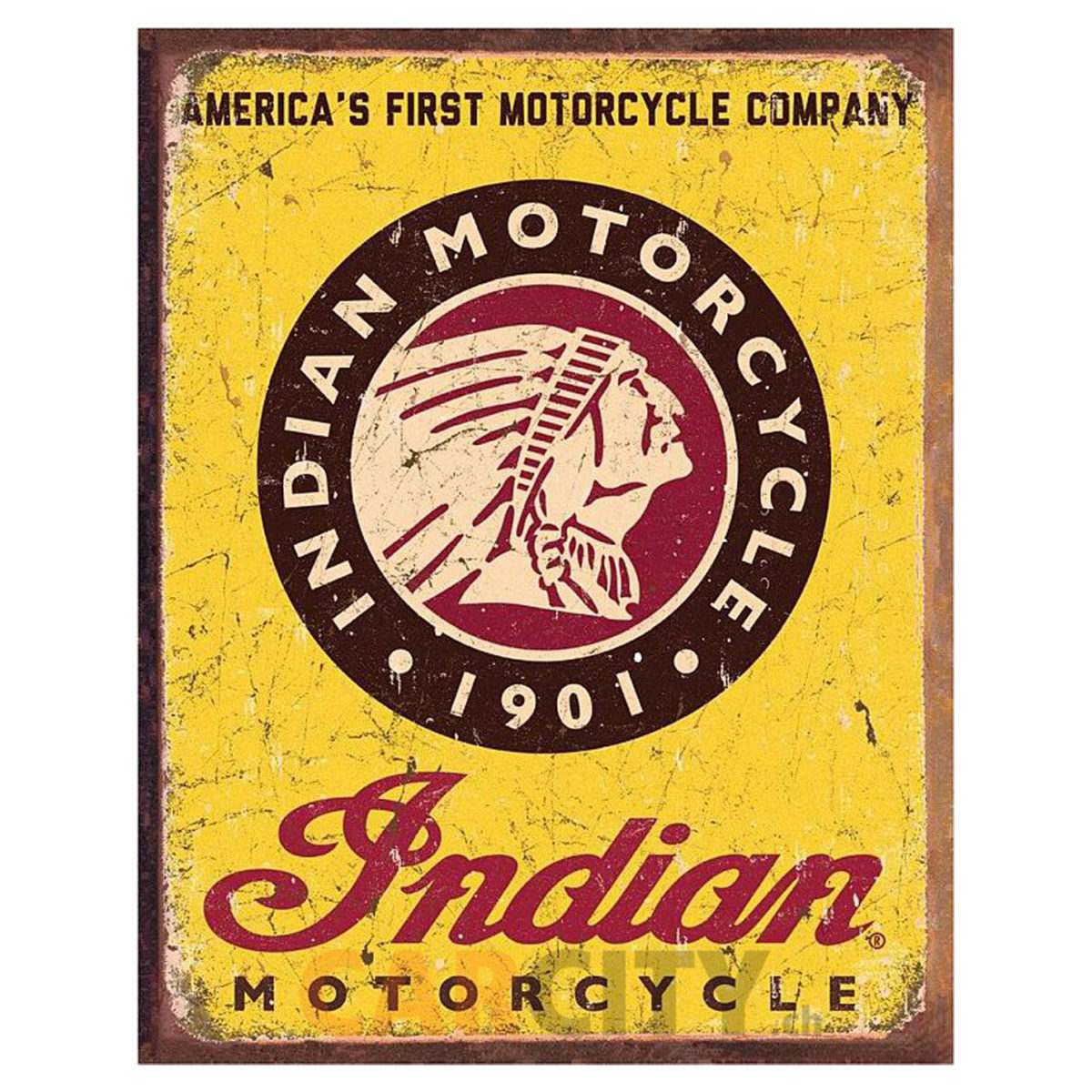 Enseigne Indian Motorcycle America 41x32cm