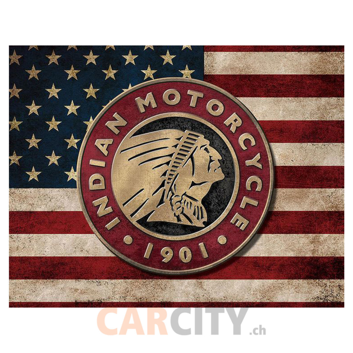 Enseigne Indian Motorcycle  41x32cm