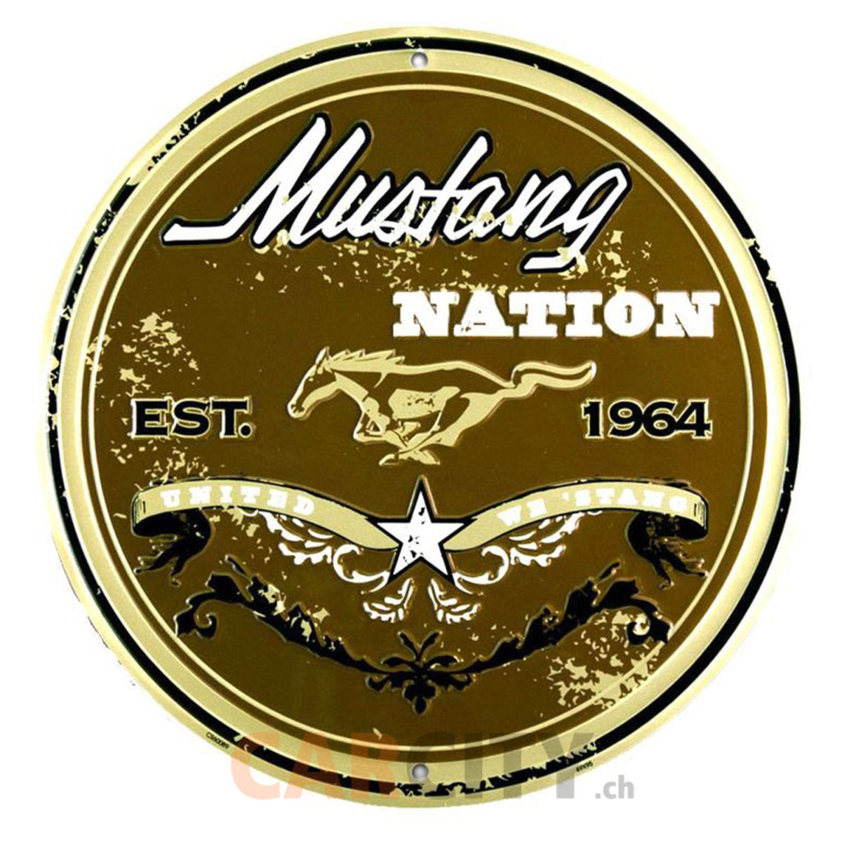 Enseigne Mustang Nation 30cm